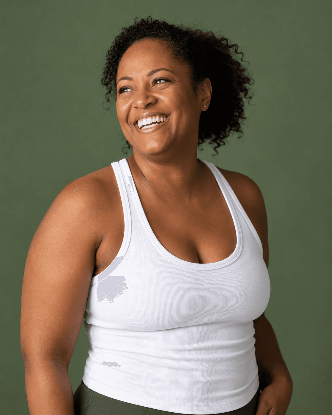 A warm, smiling Black woman — the spirit of Peptide Talk ATL's community.
